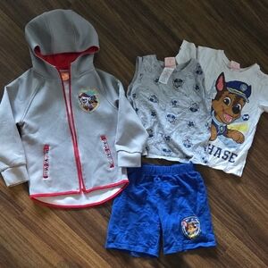 Paw Patrol Kids Hoodie and T-Shirt Set Size 5/6